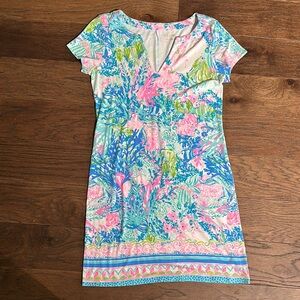 Colorful Tropical Print Dress